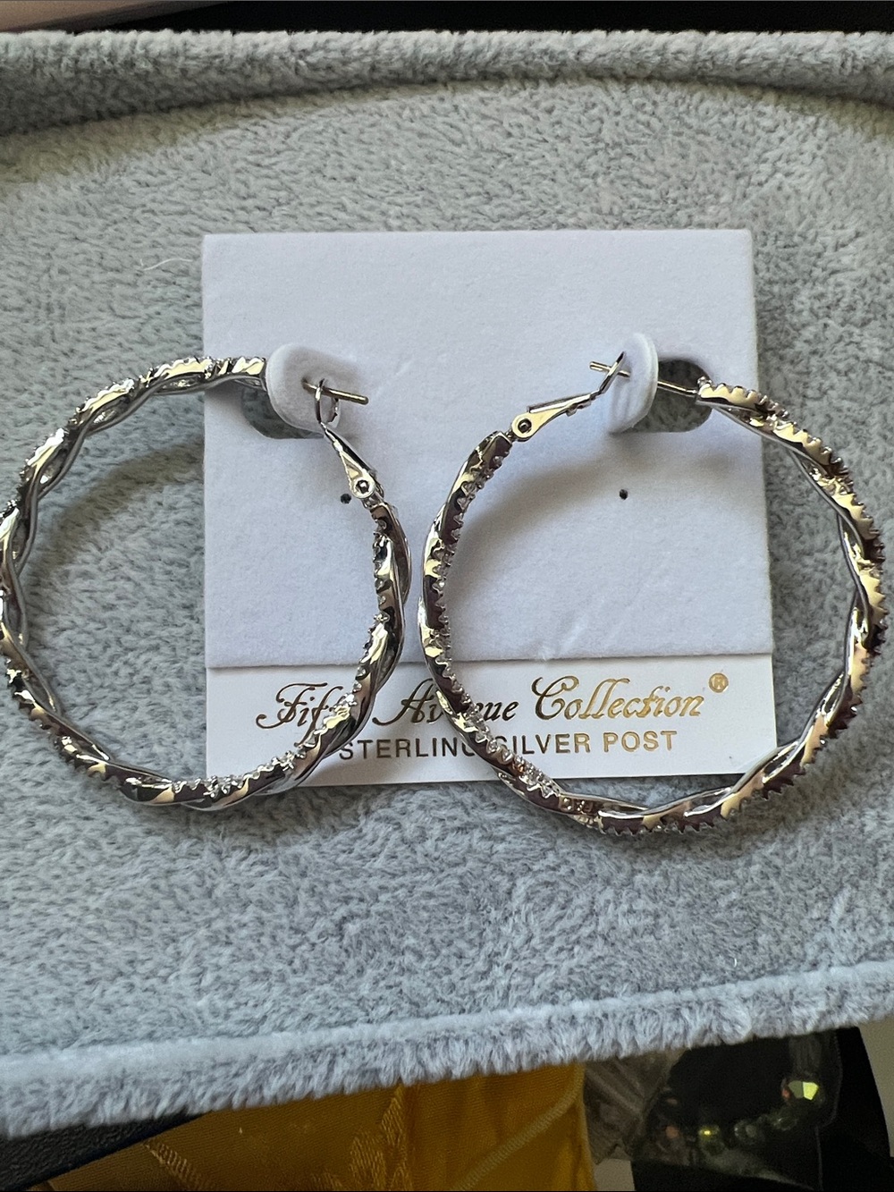 Filigree Antique Collection Textured Silver Hoop Earrings - Silver
